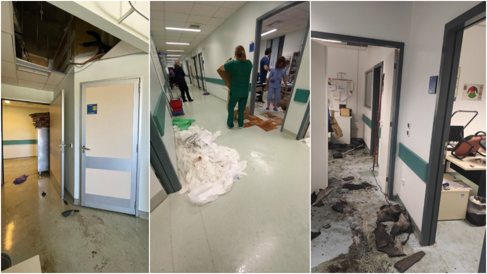 Κατάρρευση των ψευδοροφών στο μεγαλύτερο πανεπιστημιακό νοσοκομείο της χώρας, το «Αττικόν»